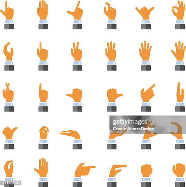 hand gestures icons - 撿起 幅插畫檔、美工圖案、卡通及圖標