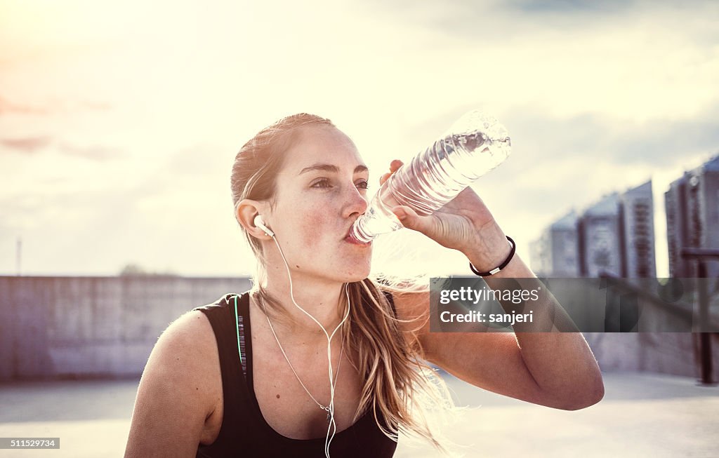 Young woman exercising fitness