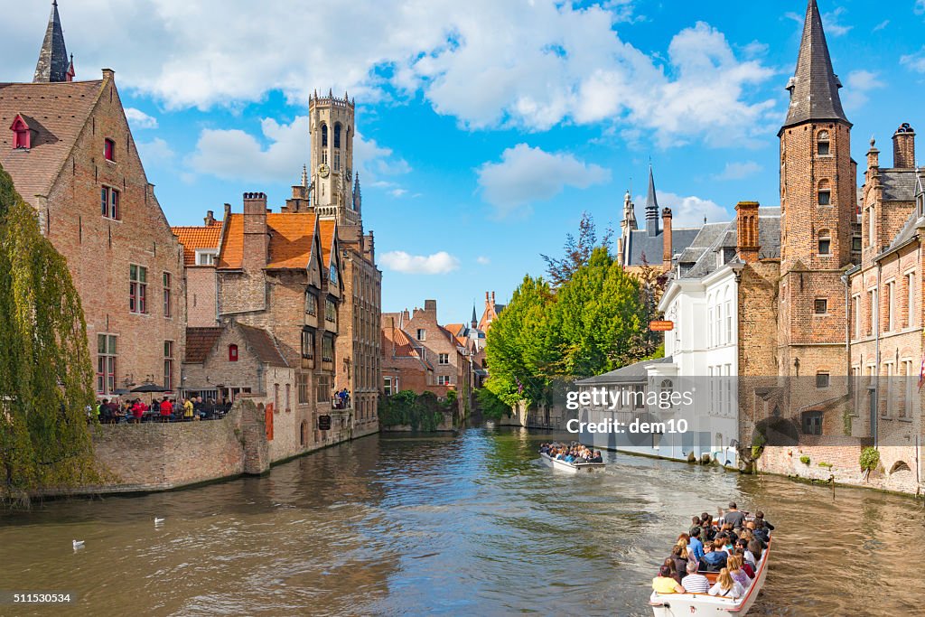 View from the Rozenhoedkaai in Brugge