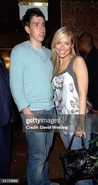 Singer Liz McClarnon, former member of pop group Atomic Kitten and her brother, attend the joint birthday bash for glamour model Linsey Dawn McKenzie...