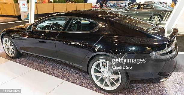 aston martin rapide s luxury saloon car - aston martin rapide s stock pictures, royalty-free photos & images