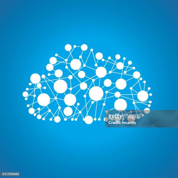 cloud computing symbol - cloud computing stock illustrations