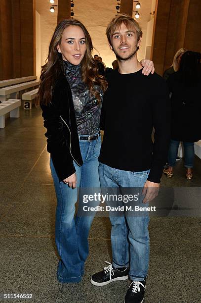 Chloe Green and Brandon Green attend the Topshop Unique at The Tate Britain on February 21, 2016 in London, England.