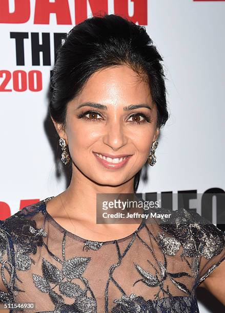 Actress Aarti Mann arrives at CBS's 'The Big Bang Theory' Celebrates 200th Episode at Vibiana on February 20, 2016 in Los Angeles, California.