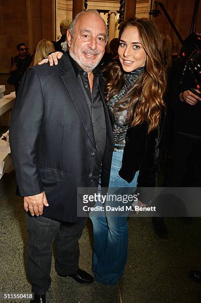 Sir Philip Green and Chloe Green attend the Topshop Unique at The Tate Britain on February 21, 2016 in London, England.