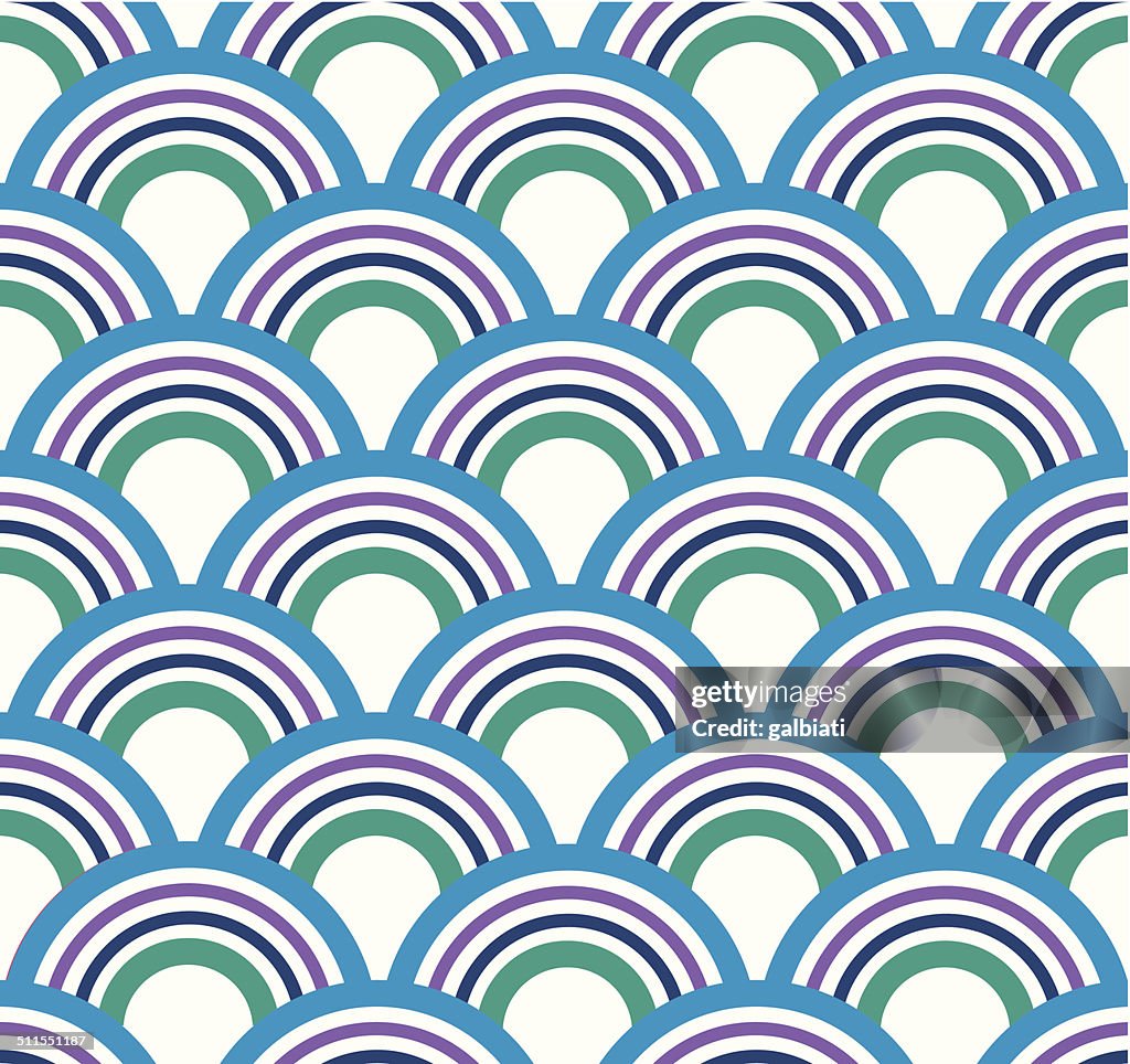Interesting Patterns Color Seamless Abstract Rainbows Pattern In Cool Colors High-Res Vector ...