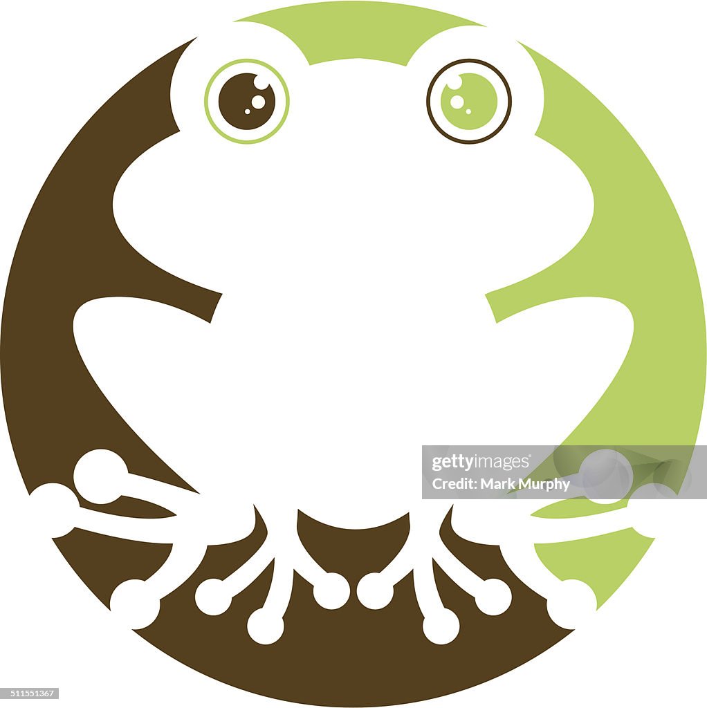 Abstract Frog Silhouette