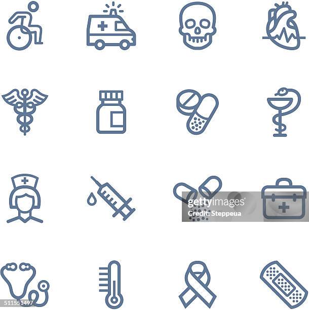 ilustraciones, imágenes clip art, dibujos animados e iconos de stock de iconos de médicos - técnico en urgencias médicas