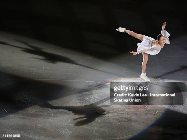 Satoko Miyahara of Japan performs at the Gala Exhibition on day four of the ISU Four Continents Figure Skating Championships 2016 at Taipei Arena on...