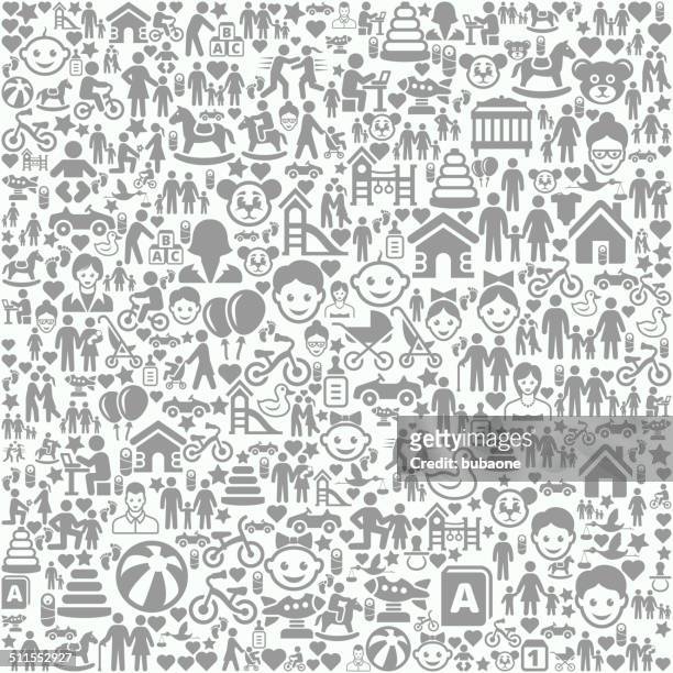 family and people on seamless background - house of ogan stock illustrations