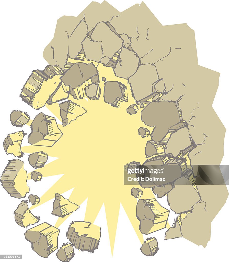 Exploding Wall Logo Exploding Wall Vector Clip Art High-Res Vector Graphic - Getty Images