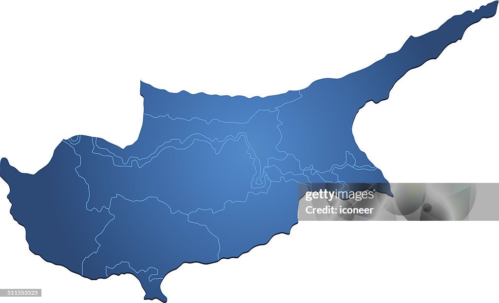 Cyprus Map Icon Blue Cyprus Map Blue High-Res Vector Graphic - Getty Images