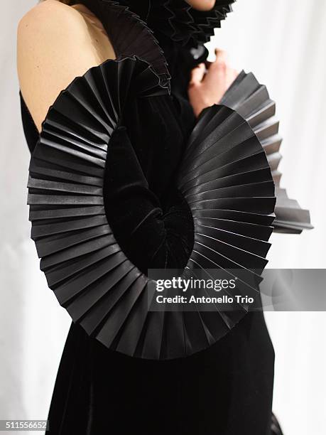 General view of the backstage at Ralph Lauren Fall 2016 during New York Fashion Week: The Shows at Skylight Clarkson Sq on February 18, 2016 in New...