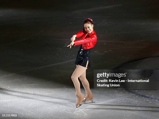 So Youn Park of South Korea performs at the Gala Exhibition on day four of the ISU Four Continents Figure Skating Championships 2016 at Taipei Arena...