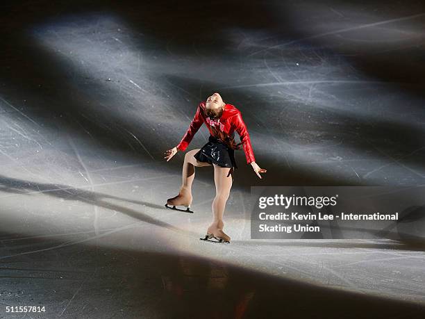 So Youn Park of South Korea performs at the Gala Exhibition on day four of the ISU Four Continents Figure Skating Championships 2016 at Taipei Arena...