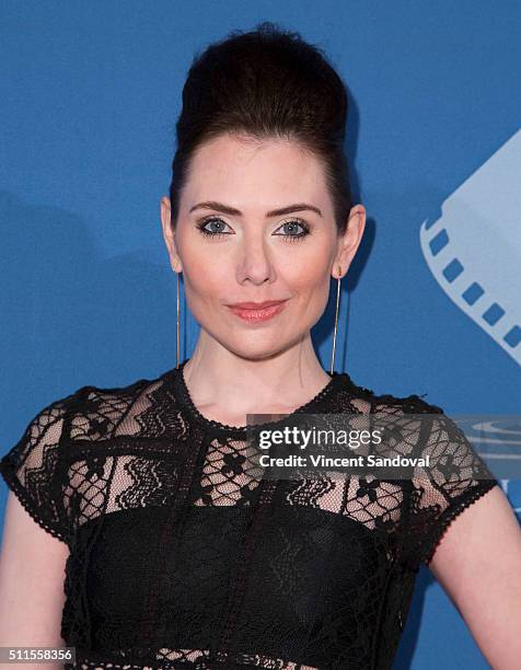 Actress Adrienne Wilkinson attends the 52nd Annual Cinema Audio Society Awards at Millennium Biltmore Hotel on February 20, 2016 in Los Angeles,...