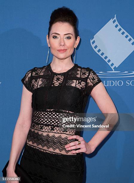 Actress Adrienne Wilkinson attends the 52nd Annual Cinema Audio Society Awards at Millennium Biltmore Hotel on February 20, 2016 in Los Angeles,...