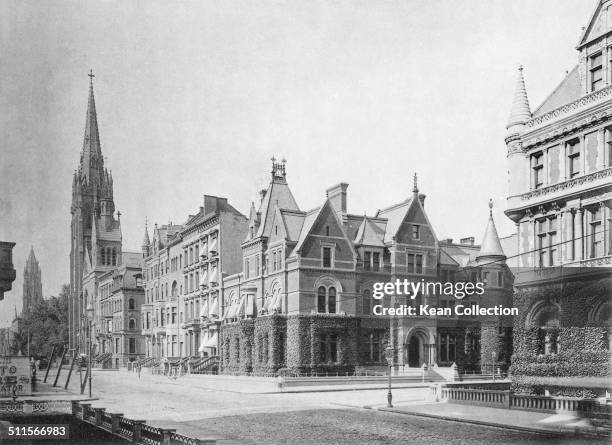 An exterior view of the Cornelius Vanderbilt II Mansion, West 57th Street, New York City, USA, 1889.