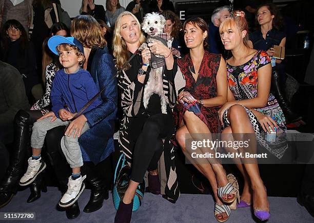 Arizona Muse, Jodie Kidd, Yasmin Le Bon and Amber Le Bon attend the Temperley London show during London Fashion Week Autumn/Winter 2016/17 at The...