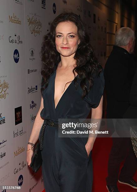 Lara Pulver attends the 16th Annual WhatsOnStage Awards at The Prince of Wales Theatre on February 21, 2016 in London, England.