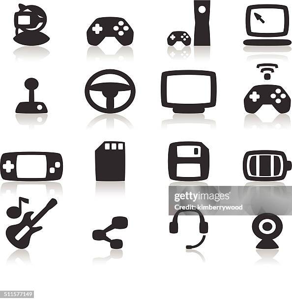 illustrazioni stock, clip art, cartoni animati e icone di tendenza di icona gioco console - scene di videogiochi