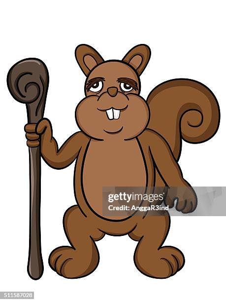 old squirrel - squirrel isolated stock illustrations