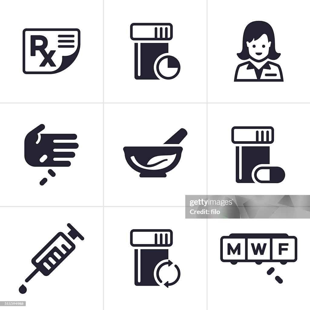 Medical and Pharmacy Icons and Symbols