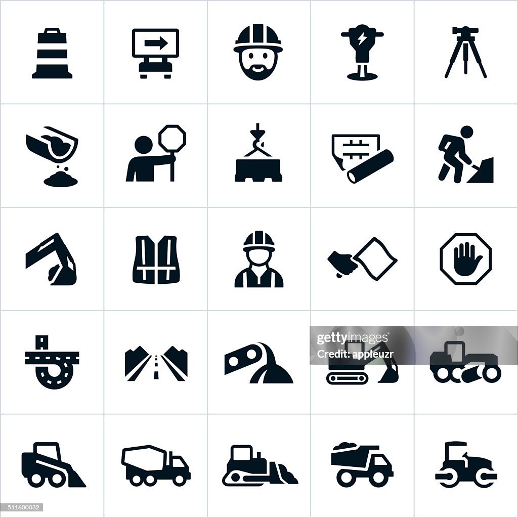 Road Construction Icons