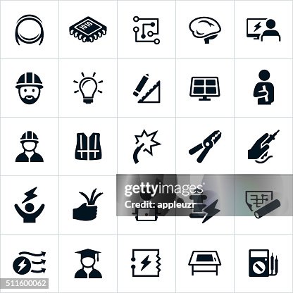 Electrical and Electronics Engineering Icons Electrical and Electronics Engineering Icons