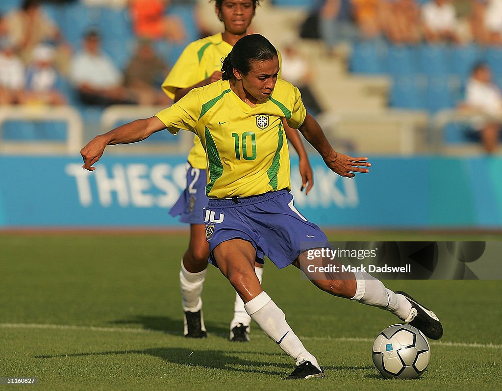 Womens Football Prelims Brazil v Australia