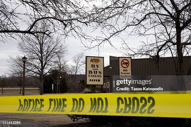 General view of the Cracker Barrel where a gunman went on a shooting rampage, on February 21, 2016 in Kalamazoo, Michigan. Authorities said that a...