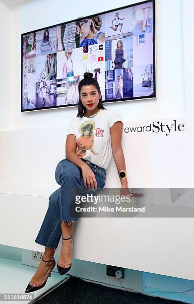 Hannah Bronfman attends as rewardStyle host a London Fashion Week Party at IceTank on February 21, 2016 in London, England.