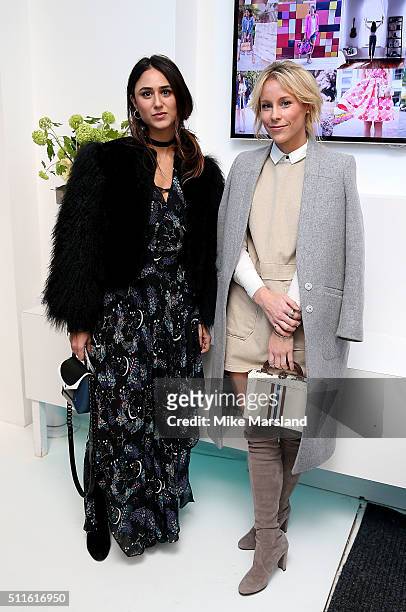 Bloggers Soraya Bakhitar and Mary Seng attend as rewardStyle host a London Fashion Week Party at IceTank on February 21, 2016 in London, England.