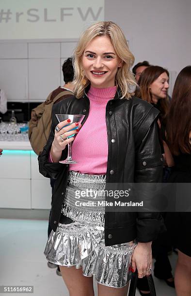 Pandora Sykes attends as rewardStyle host a London Fashion Week Party at IceTank on February 21, 2016 in London, England.