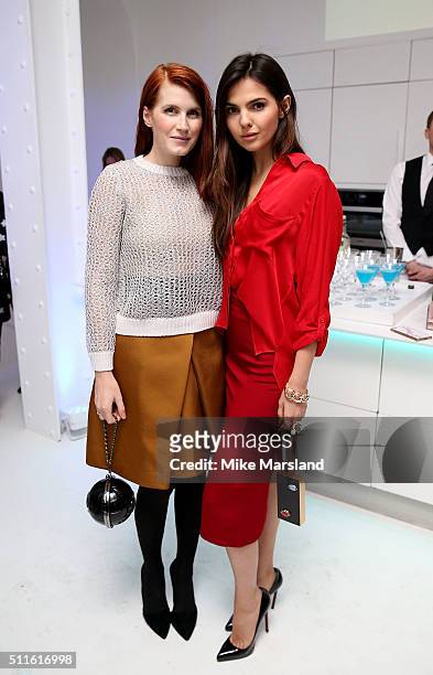 Co-Founder of rewardStyle and LIKEtoKNOW.it Amber Venz Box and blogger Doina Ciobanu attend as rewardStyle host a London Fashion Week Party at...