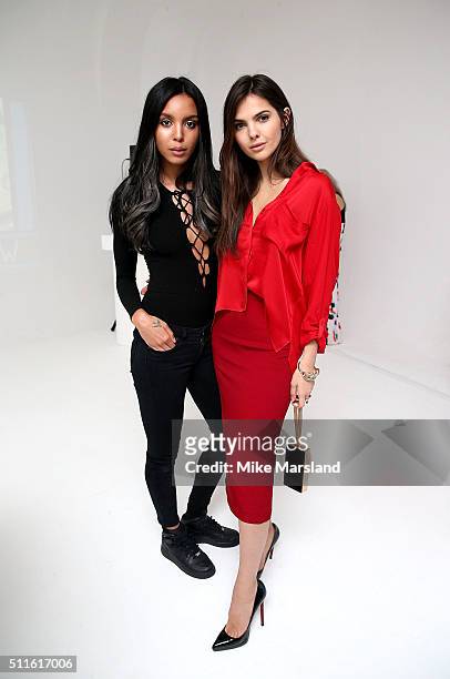 Alicia Rupertt and Doina Ciobanu attend as rewardStyle host a London Fashion Week Party at IceTank on February 21, 2016 in London, England.