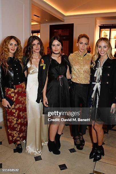 Alexia Niedzielski, Elisa Sednaoui-Dellal, Atlanta de Cadenet, Sabine Getty and Harley Viera Newton attend as mytheresa.com and Burberry celebrate...