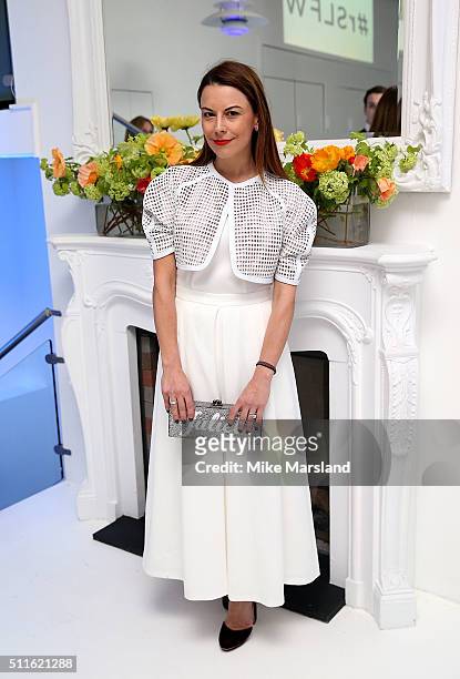 Juliet Angus attends as rewardStyle host a London Fashion Week Party, with drinks by CëROC, at IceTank on February 21, 2016 in London, England.