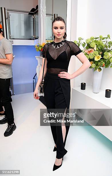 Emma Miller attends as rewardStyle host a London Fashion Week Party, with drinks by CëROC, at IceTank on February 21, 2016 in London, England.