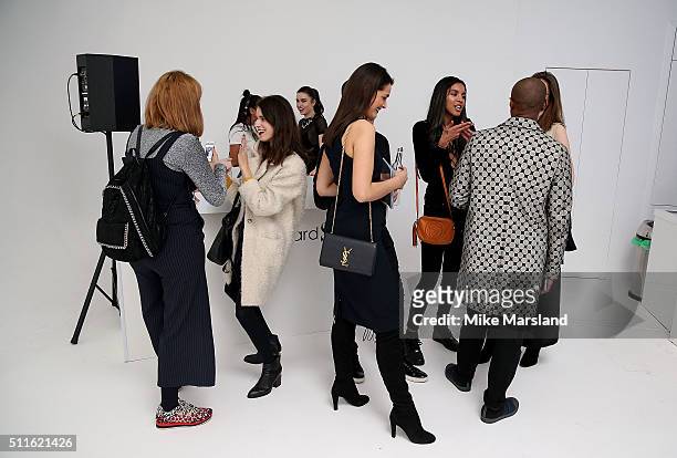 Atmosphere as rewardStyle host a London Fashion Week Party, with drinks by CëROC, at IceTank on February 21, 2016 in London, England.