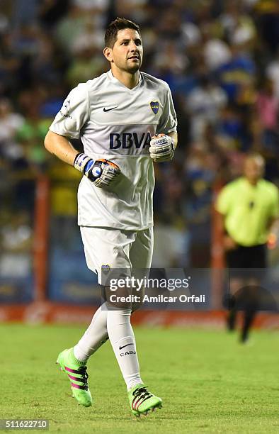 Agustin Orion goalkeeper of Boca Juniors in action during the 4th round match between Boca Juniors and Newell's Old Boys as part of the Torneo...