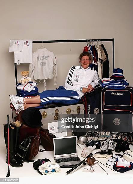 Olympic and World Championship medal winning Modern Pentathlete Kate Allenby of Great Britain is pictured following the kitting out of the British...