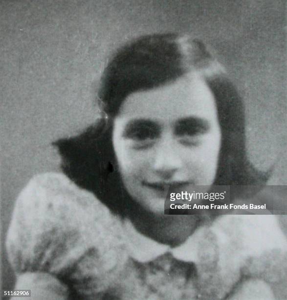 Anne Frank in May 1939, taken from her photo album.