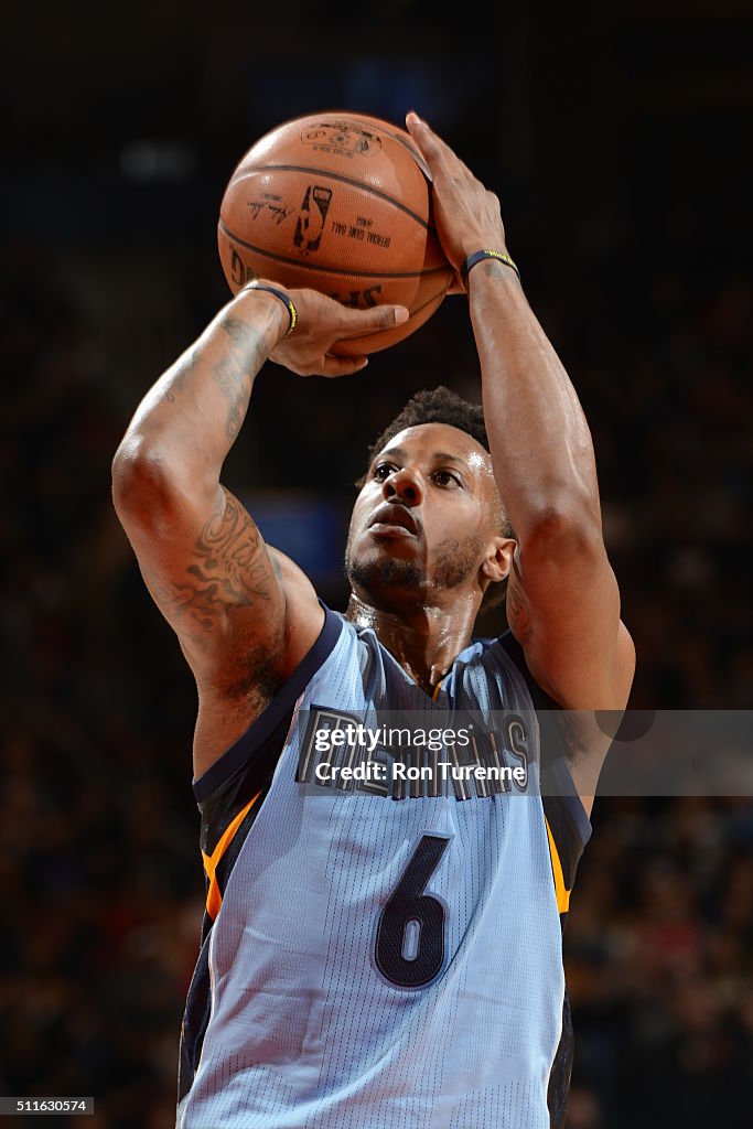 Mario Toronto Raptors Mario Chalmers of the Memphis Grizzlies prepares to shoot a free ...