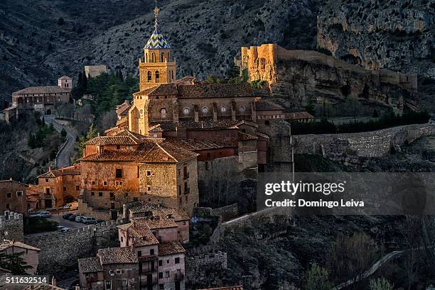 the medieval village of albarracin. - teruel bildbanksfoton och bilder