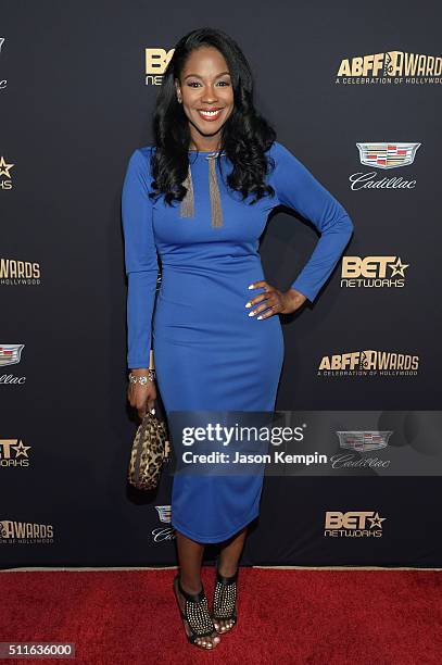 Personality Ericka Pittman attends the 2016 ABFF Awards: A Celebration Of Hollywood at The Beverly Hilton Hotel on February 21, 2016 in Beverly...