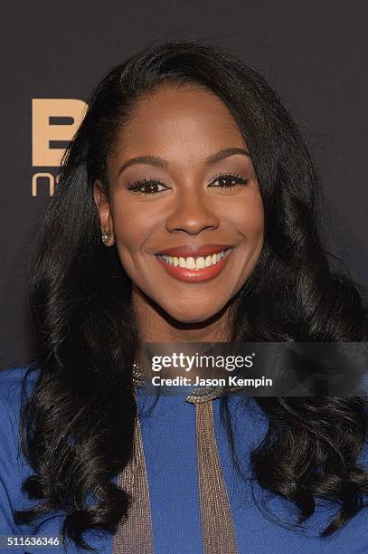 Personality Ericka Pittman attends the 2016 ABFF Awards: A Celebration Of Hollywood at The Beverly Hilton Hotel on February 21, 2016 in Beverly...