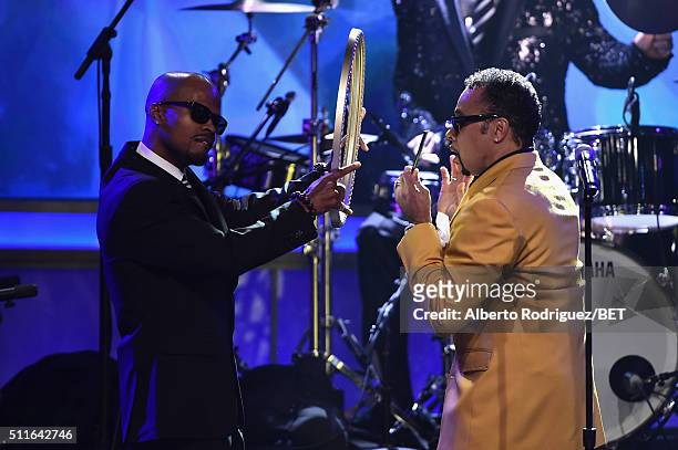 Singer Morris Day of The Time performs onstage during the 2016 ABFF Awards: A Celebration Of Hollywood at The Beverly Hilton Hotel on February 21,...