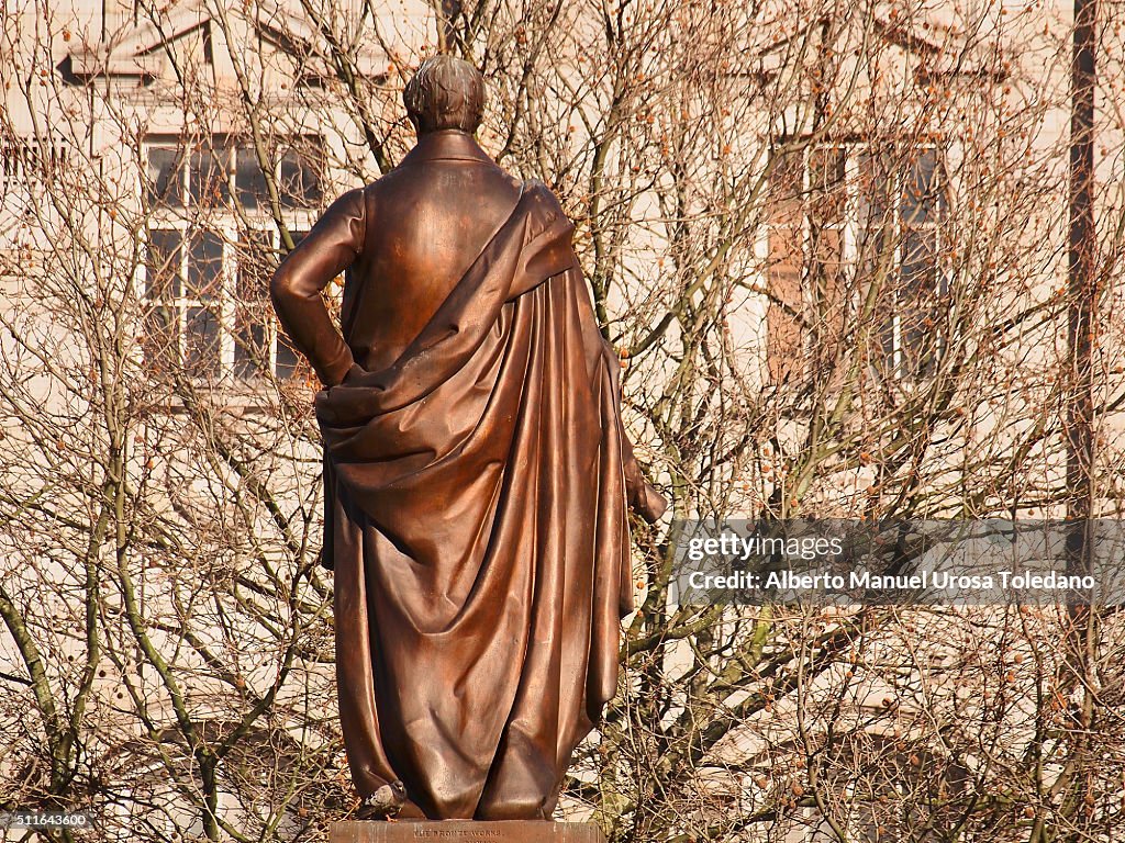 Manchester, Sir Robert Peel statue at Piccadilly Gardens