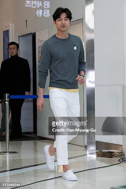 South Korean actor Gong Yoo attends the photocall for The Body Shop "CHANGE" Campaign on February 18, 2016 in Seoul, South Korea.